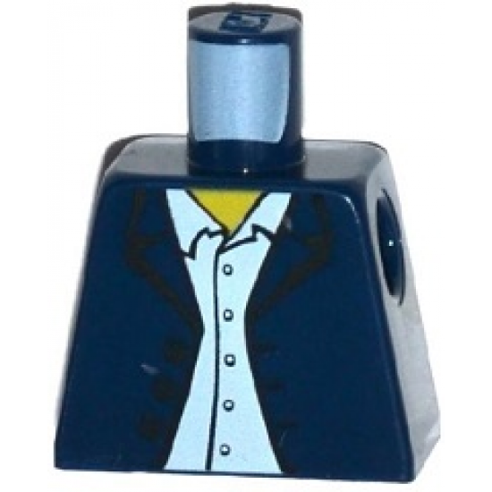 Torso Town Blazer over Light Blue Button Down Shirt Pattern