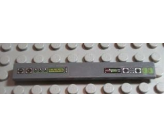 Tile 1 x 8 with Meters, Gauges and Control Panels Pattern (Stickers) - Set 7476