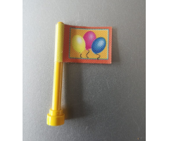 Antenna 4H with Flag with Yellow, Pink and Blue Balloons Pattern (Sticker) - Set 3159