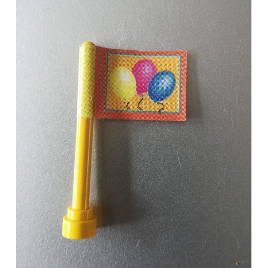 Antenna 4H with Flag with Yellow, Pink and Blue Balloons Pattern (Sticker) - Set 3159