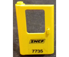Door 1 x 4 x 5 Train Left with Black 'SNCF 7735' Pattern (Sticker) - Set 7735