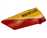 Technic, Panel Fairing #17 Large Smooth, Side A with Silver Stripe, 'RESCUE' and 'LT 9396' Pattern (Sticker) - Set 9396