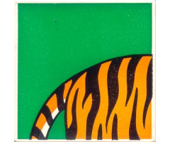 Duplo, Tile 2 x 2 x 1 with Tiger Mosaic Picture 01 Pattern (Set 1079)