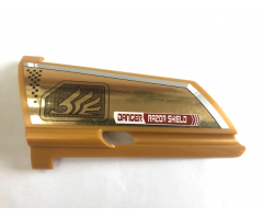 Technic, Panel Fairing #21 Large Long, Small Hole, Side B with Quad Wing and 'DANGER RAZOR SHIELD' Pattern (Sticker) - Set 7714