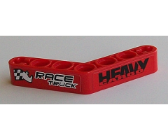 Technic, Liftarm 1 x 7 Bent (4 - 4) Thick with 'RACE TRUCK' and 'HEAVY CARGO' Pattern (Stickers) - Set 42041