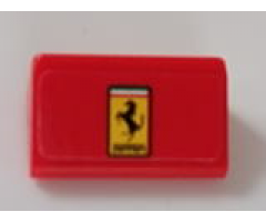 Slope 30 1 x 2 x 2/3 with Ferrari Logo Pattern (Sticker) - Set 75890