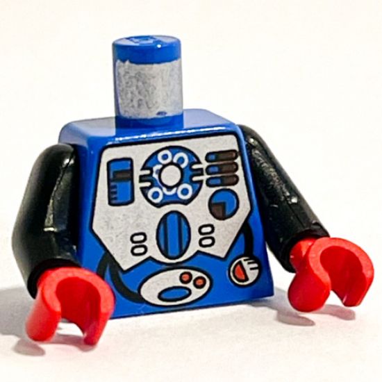 Torso Aquazone Hydronaut Silver Diving Pattern 2 / Black Arms / Red Hands