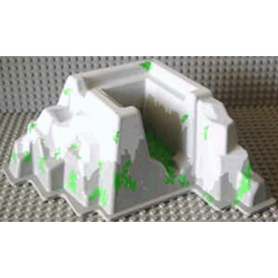 Baseplate, Raised Belville Mountain 22 x 22 x 10 with Snow, Ice and Plants Pattern