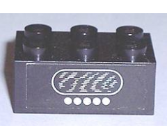 Brick 2 x 3 with 5 White Dots and Speaker Grille (Radio) Pattern (Sticker) - Set 294