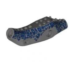 Animal, Body Part Dinosaur Middle Indoraptor / Baryonyx with Dark Bluish Gray and Metallic Blue Spots Pattern