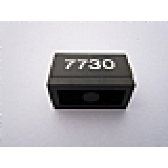 Brick 1 x 2 with White '7730' Pattern (Sticker) - Set 7730