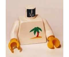 Torso Paradisa Palm Tree Pattern / White Arms / Yellow Hands