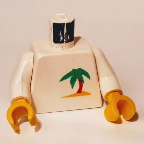 Torso Paradisa Palm Tree Pattern / White Arms / Yellow Hands