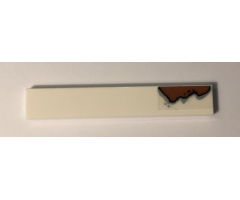Tile 1 x 6 with Rust Pattern Model Right Side (Sticker) - Set 10274