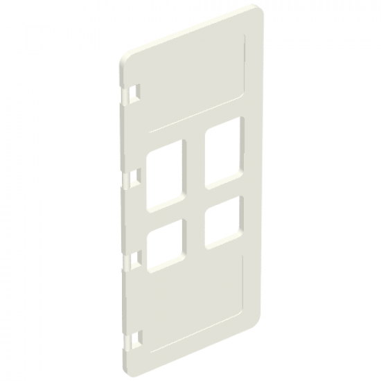 Duplo, Building Door / Window Pane 1 x 3 x 5 with Four Panes