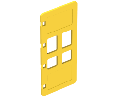 Duplo, Building Door / Window Pane 1 x 3 x 5 with Four Panes