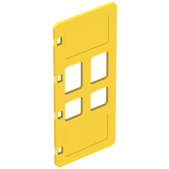 Duplo, Building Door / Window Pane 1 x 3 x 5 with Four Panes