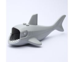 Animal, Body Part Shark Middle with Gills and White Teeth Pattern