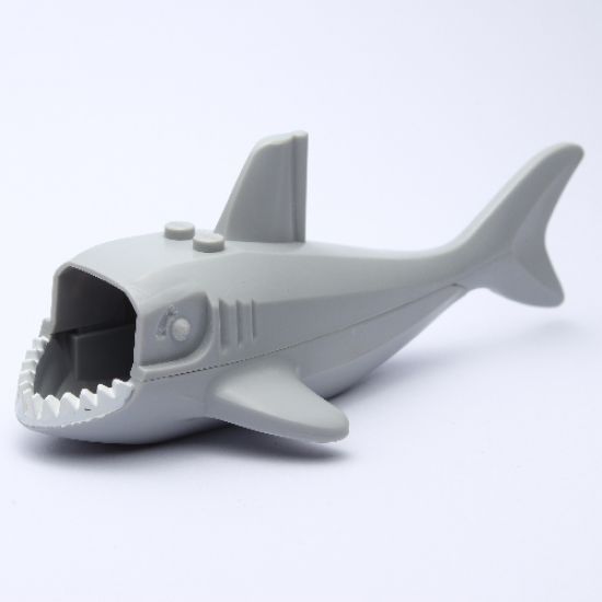 Animal, Body Part Shark Middle with Gills and White Teeth Pattern