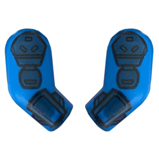 Arm, (Matching Left and Right) Pair with Dark Blue Pads Pattern