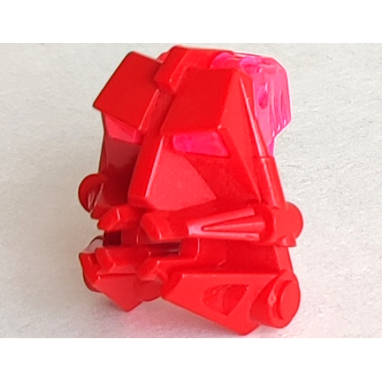 Bionicle Head Connector Block 3 x 4 x 1 2/3 with Trans-Dark Pink Bionicle Head Connector Block Eye/Brain Stalk (32553 / 32554)