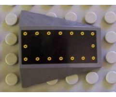 Wedge 4 x 4 No Studs with Black Cover and Yellow Bolts Pattern (Sticker) - Set 7782