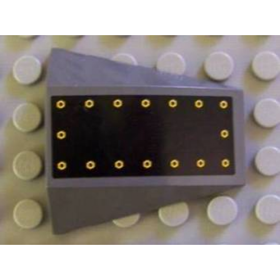 Wedge 4 x 4 No Studs with Black Cover and Yellow Bolts Pattern (Sticker) - Set 7782