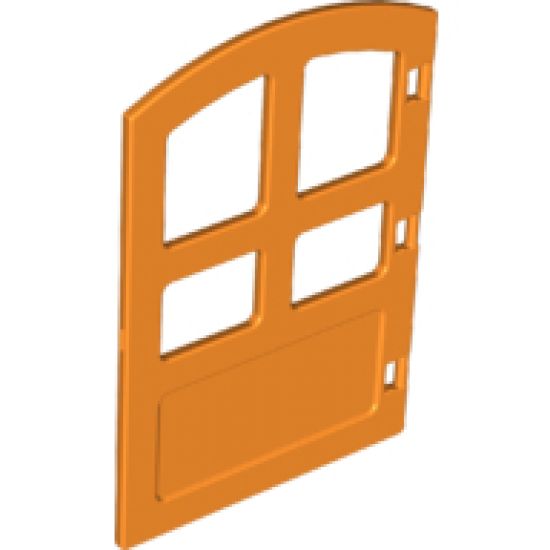 Duplo, Building Door / Window Pane 1 x 4 x 4 with Four Panes and Curved Top