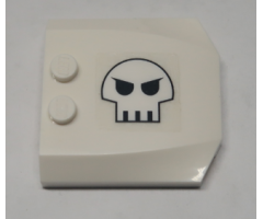 Wedge 4 x 4 x 2/3 Triple Curved with Skull Pattern Model Right Side (Sticker) - Set 10192