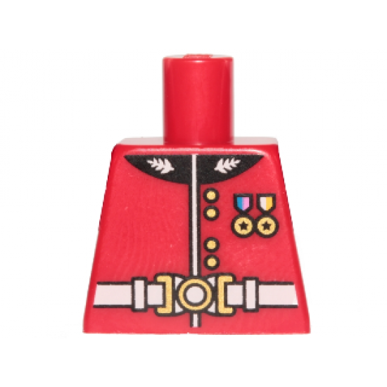Torso Royal Guard Uniform with Gold Buttons, Medals and White Belt Pattern