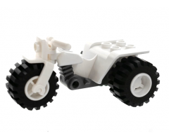 Riding Cycle Tricycle with Dark Bluish Gray Chassis & White Wheels