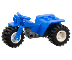 Riding Cycle Tricycle with Dark Bluish Gray Chassis & White Wheels