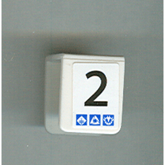 Minifigure, Body Wear Vest with Number 2 and Gravity Games Pattern on Both Sides (Stickers) - Set 3538