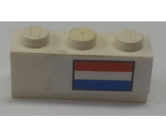 Brick 1 x 3 with Dutch Flag Pattern (Sticker) - Set 3310