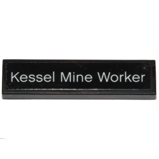 Tile 1 x 4 with 'Kessel Mine Worker' Pattern (Sticker) - Set 40299