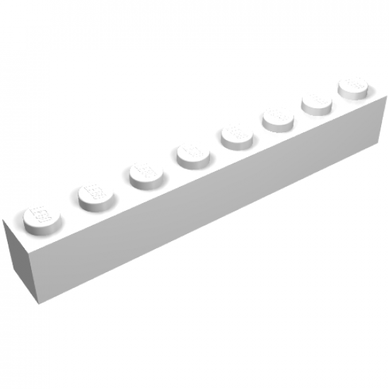 Brick 1 x 8 with Red Cross Lower Half Pattern