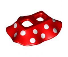 Minifigure, Body Wear Skirt Plastic with 16 White Polka Dots Pattern (Minnie)