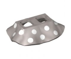 Minifigure, Body Wear Skirt Plastic with 16 White Polka Dots Pattern (Minnie)