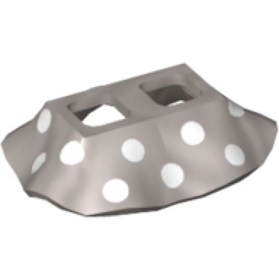 Minifigure, Body Wear Skirt Plastic with 16 White Polka Dots Pattern (Minnie)
