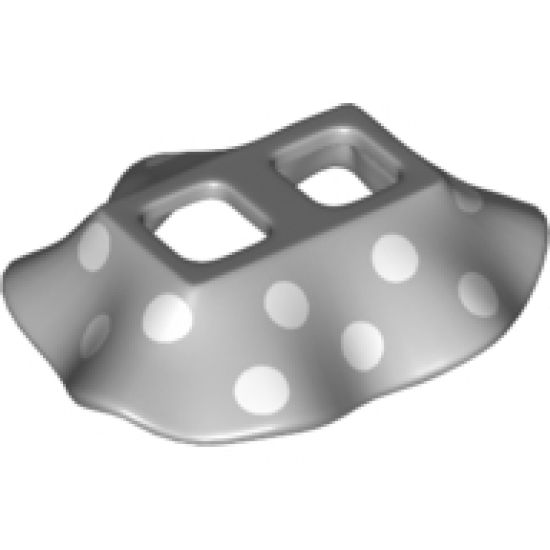 Minifigure, Body Wear Skirt Plastic with 16 White Polka Dots Pattern (Minnie)