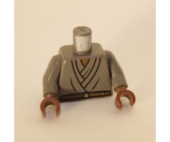 Torso SW Layered Shirt, Brown Belt Pattern (Mace Windu) / Dark Bluish Gray Arms / Reddish Brown Hands