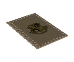 Tile, Modified 10 x 16 with Studs on Edges and Bar Handles with Hogwarts Herbology Class Pattern