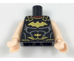 Torso Batman Logo with Muscles and Roman Breastplate Pattern / Light Nougat Arms / Light Nougat Hands