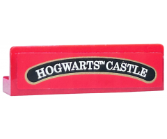 Panel 1 x 4 x 1 with 'HOGWARTS CASTLE' on Black Background Pattern (Sticker) - Set 4841