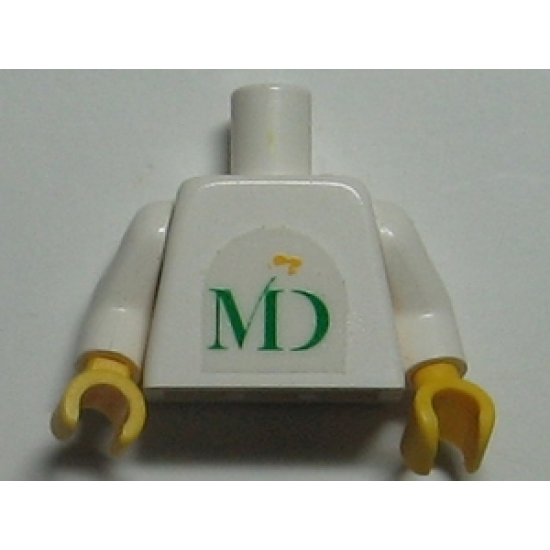 Torso MD Foods Logo Pattern on Both Sides (Sticker) / White Arms / Yellow Hands