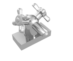 Tap 1 x 2 with Dual Handles, Large / Sink Faucet