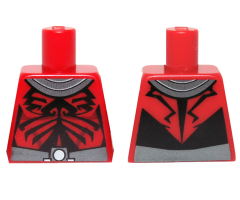 Torso SW Darth Maul Chest with Gray and Silver Collar and Belt Pattern