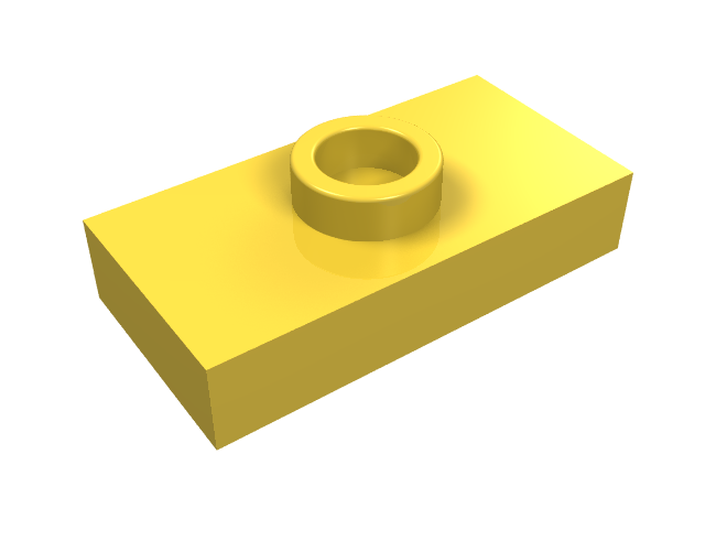 Plate, Modified 1 x 2 with 1 Stud without Groove (Jumper)