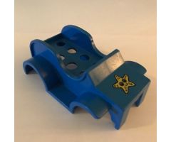 Duplo, Vehicle Car Body Racer with Smiling Star / Starfish Pattern (fits over Car Base 2 x 6)