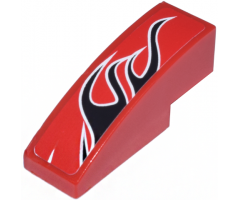Slope, Curved 3 x 1 with Black Togokahn Pattern, Model Front Right (Sticker) - Set 8159